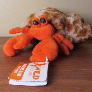 plush wild republic hug 'ems mini hermit crab NWT (W6208)